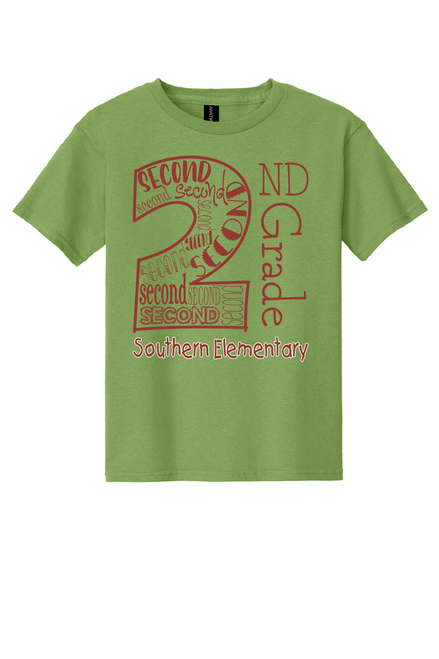 SES - 2nd grade design - on KIWI -  with teacher's name OR graduation year added to the back