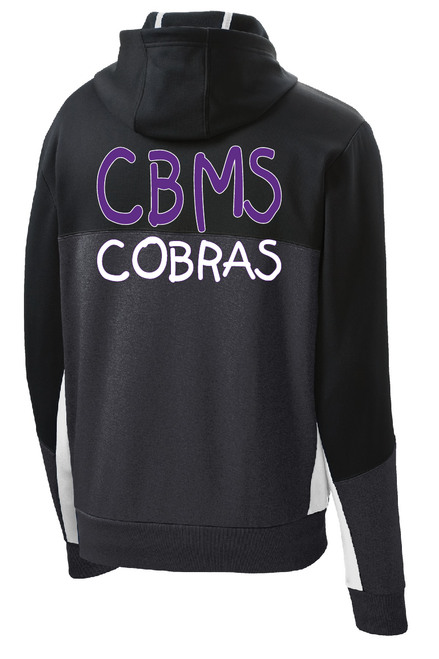 CBMS - ST245 - Sport-Tek® Tech Fleece Colorblock Full-Zip Hooded Jacket