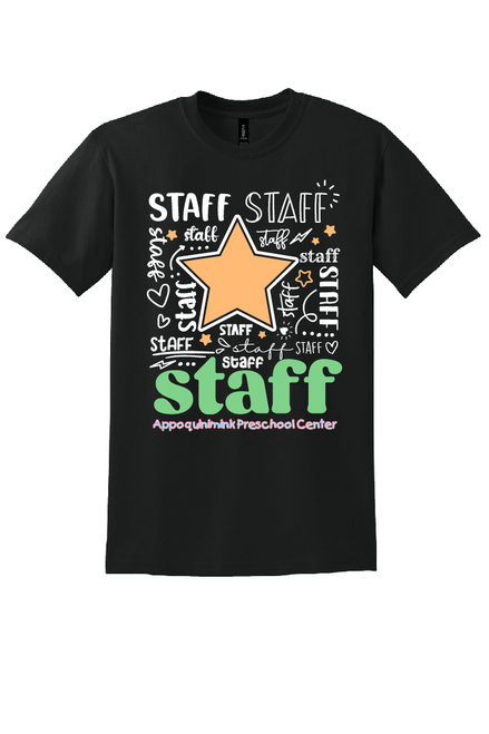 APC - STAFF design - on BLACK - with name on back