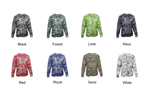 NEES - 2184 - Badger Youth Digital Camo Long Sleeve T-Shirt