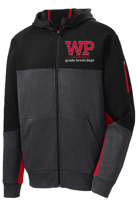 WPHS - ST245 - Sport-Tek® Tech Fleece Colorblock Full-Zip Hooded Jacket