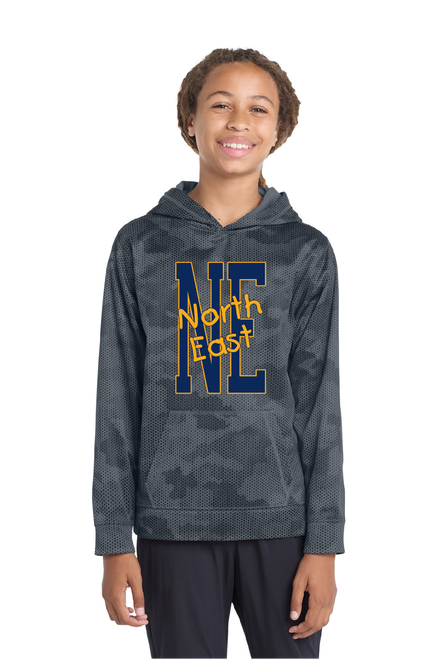 NEES - YST240 - Sport-Tek® Youth Sport-Wick® CamoHex Fleece Hooded Pullover