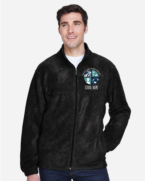 NEES - M990 - Harriton Men's 8 oz. Full-Zip Fleece (Embroidery only)