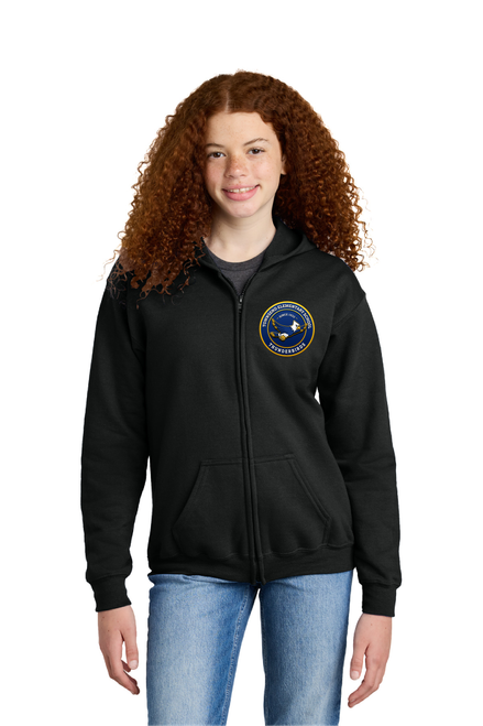 TES - YOUTH Zip-Up Hooded Sweatshirt