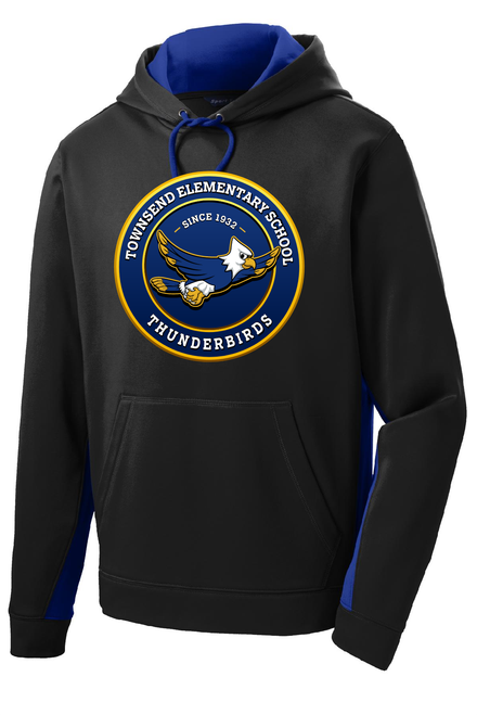 TES - ST235 - Sport-Tek® Sport-Wick® Fleece Colorblock Hooded Pullover
