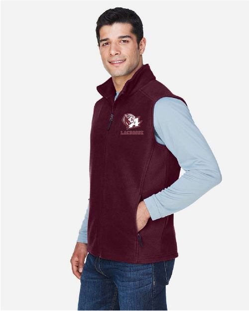 ALAX-88191-MENS FLEECE VEST-With AHS LACROSSE EMBROIDERY DESIGN
