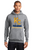 large design on athletic gray hoodie
