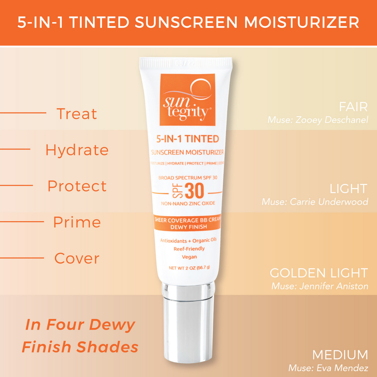 5 in 1 Tinted Face Sunscreen - Medium main image 0