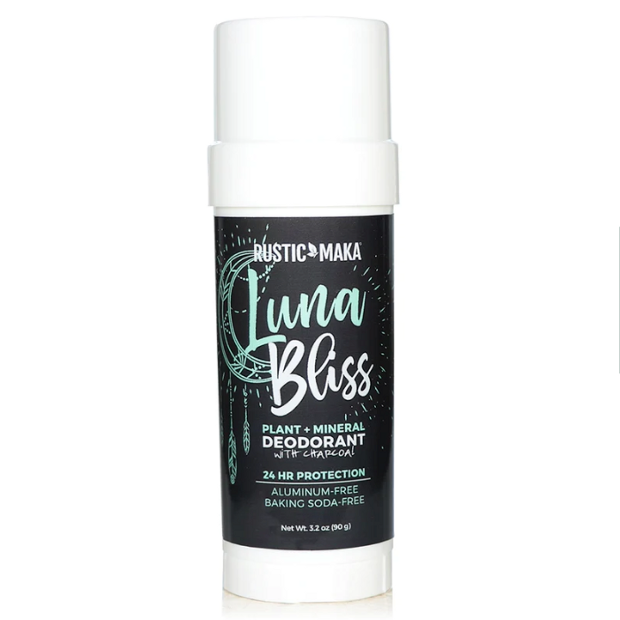 Product photo of  Rustic MAKA Luna Bliss Deodorant  and packaging.