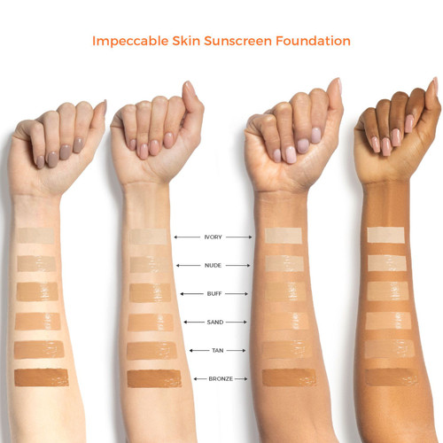 Suntegrity Impeccable Skin - Arm Swatches - CC Cream, SPF 30, Zinc Oxide