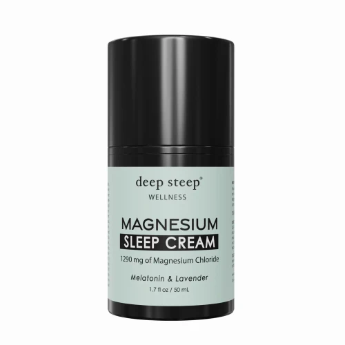 Image of Deep Steep Magnesium Sleep Cream - Melatonin/Muscle Relief Lotion bottle