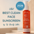 This is an image showing the Mineral Sun Drops on a warm background with text stating that they were voted 2026 Best Clean Face Sunscreen by the editors of a top publication!
