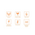 This is an image showing icons relevant to the Suntegrity 5-in-1 Tinted Sunscreen. The product is Vegan, Cruelty Free, Reef Safe,  includes Organic Ingredients, Made without Gluten,  and Mineral Based with Zinc Oxide as the active ingredient.