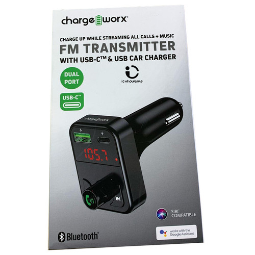 Chargeworx FM Transmitter Car Charger CX9995