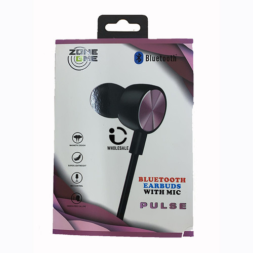 Zone One Pulse Bluetooth Earbuds With Mic