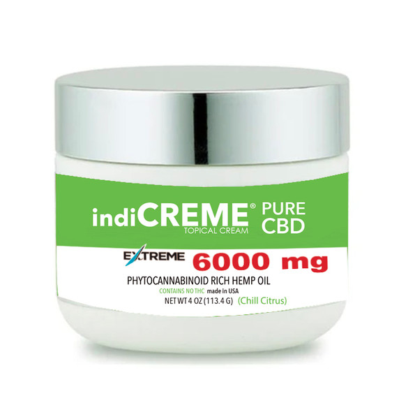 New! indiCREME® CHILL CITRUS CBD 6000 mg / 8oz