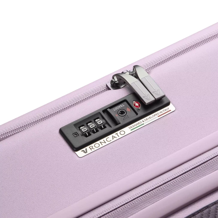 roncato FLORENCE Cabin Expandable Spinner with Front Pocket - tsa lock