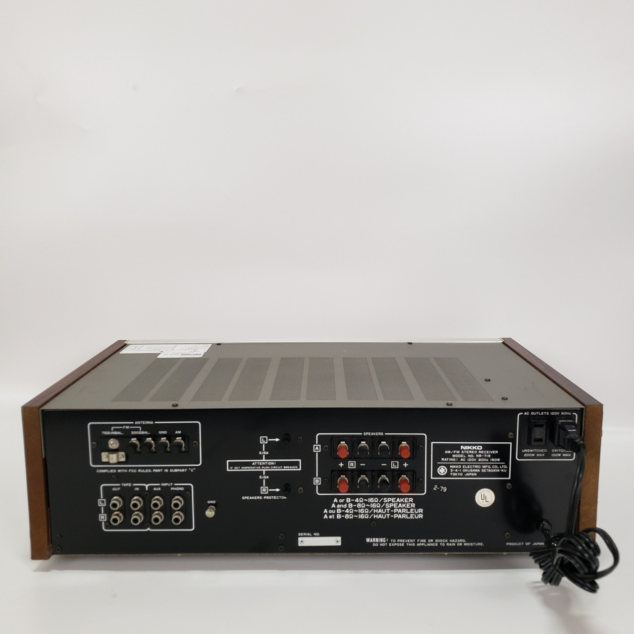 Nikko NR-719 T-Locked AM/FM Stereo Receiver | Grade B