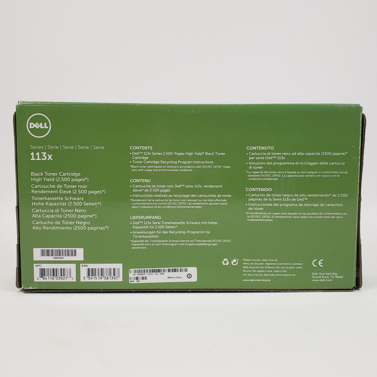 Dell 113X Series Black Toner Cartridge | Grade A