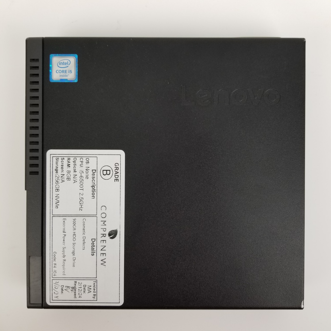 Lenovo Thinkcentre M710q No OS i5-6500T 8GB RAM 256GB NVMe 500GB HDD | Grade B