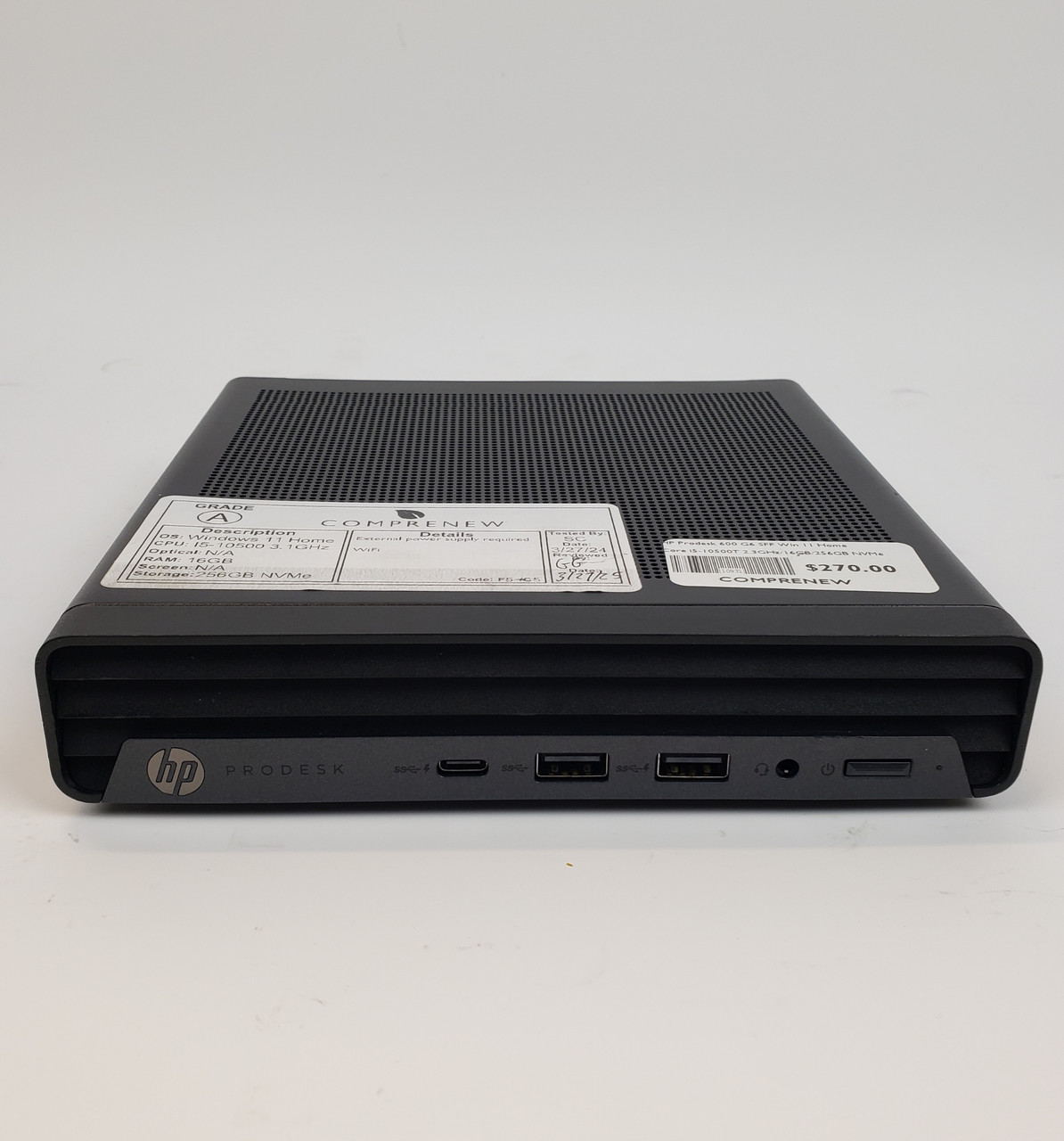 HP ProDesk 600 G6 SFF Win 11 Home i5-10500T 16GB RAM 256GB NVMe | Grade B