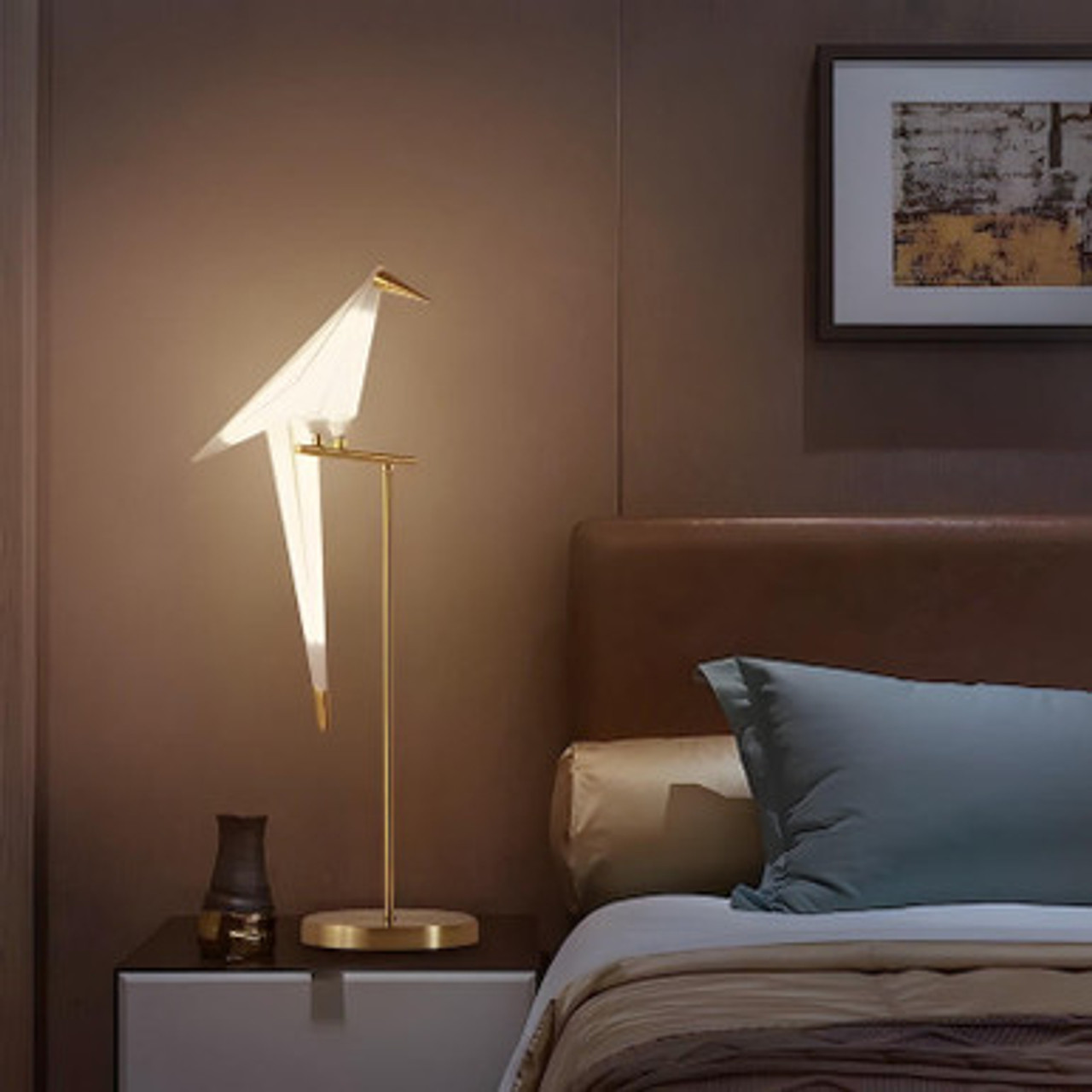 Twinkling Tree Origami Bird Lamp 