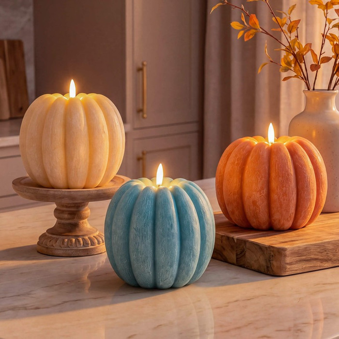 Plump Pumpkin Candles