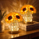 Golden Sunflower Sparkle Lamp
