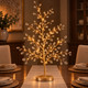 Glimmering Golden Crystal Tree