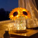Golden Sunflower Sparkle Lamp