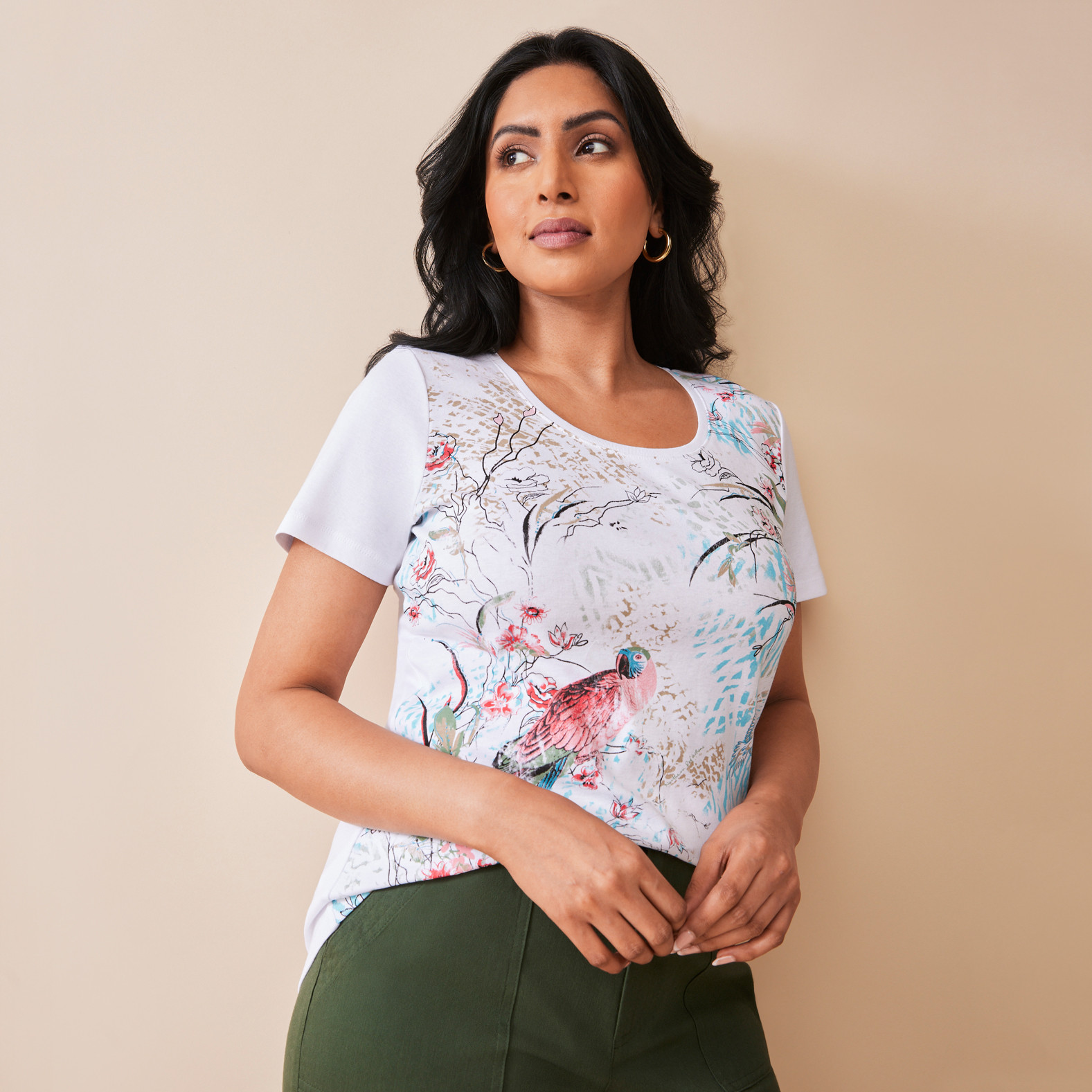 Everyday Fit Pastel Birds Tee
