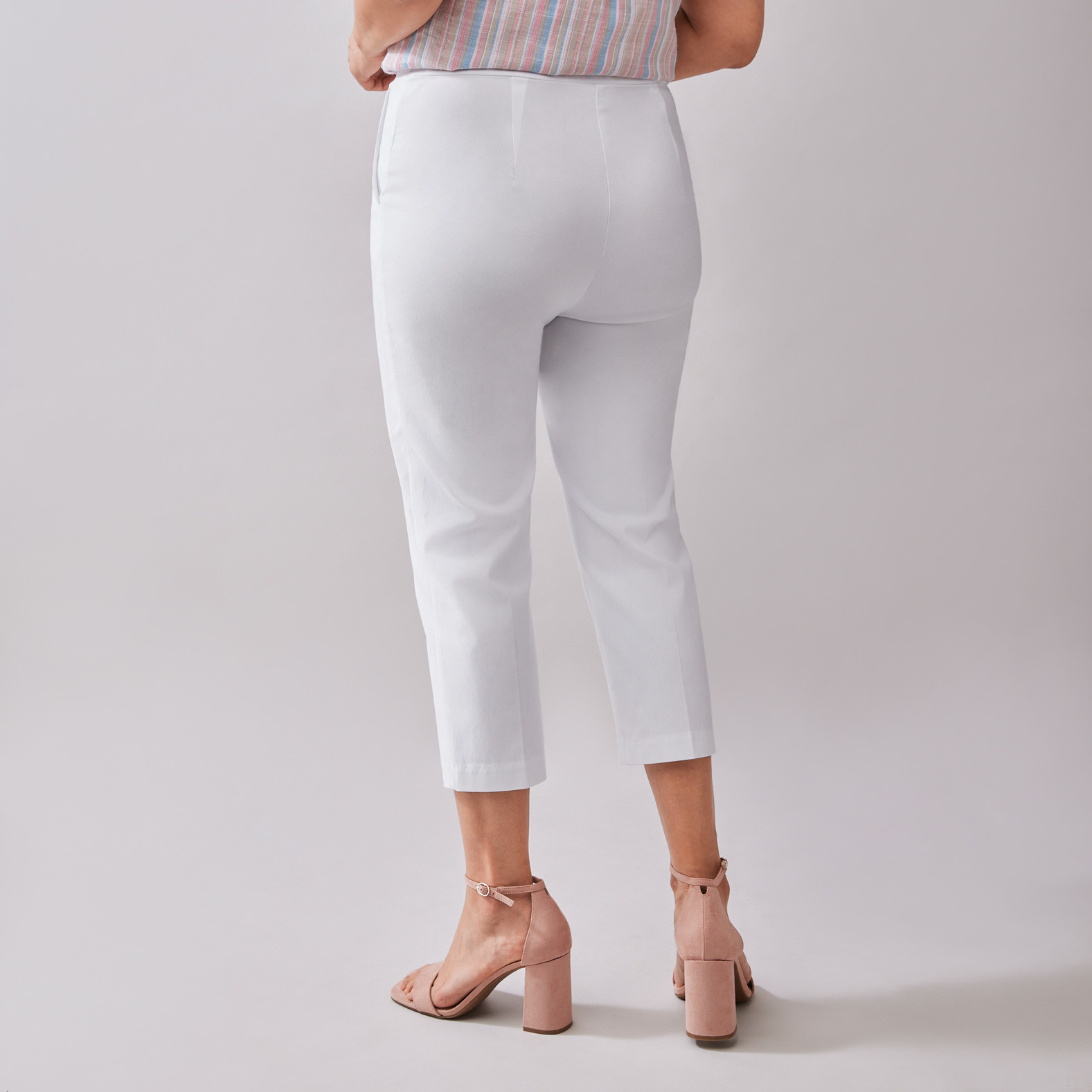 White Capri Pant Back View