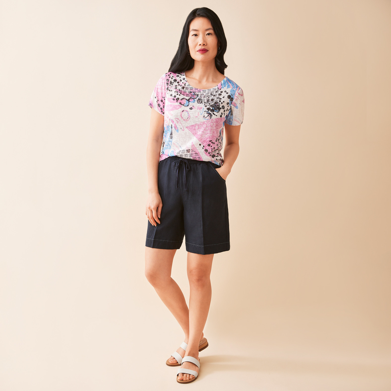 Abstract Sublimation Top Full Body Tucked