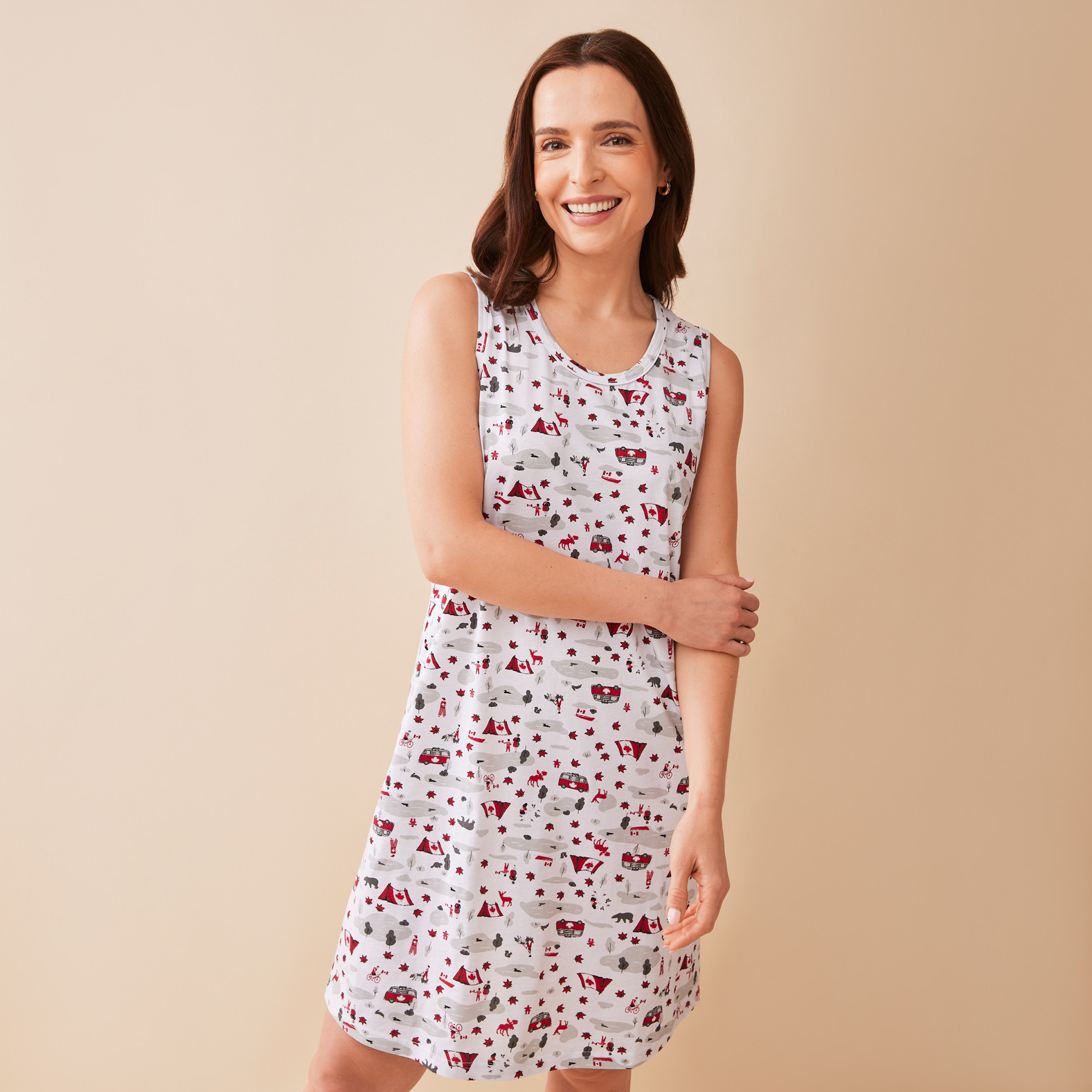 Canada Day Nightshirt Half Body