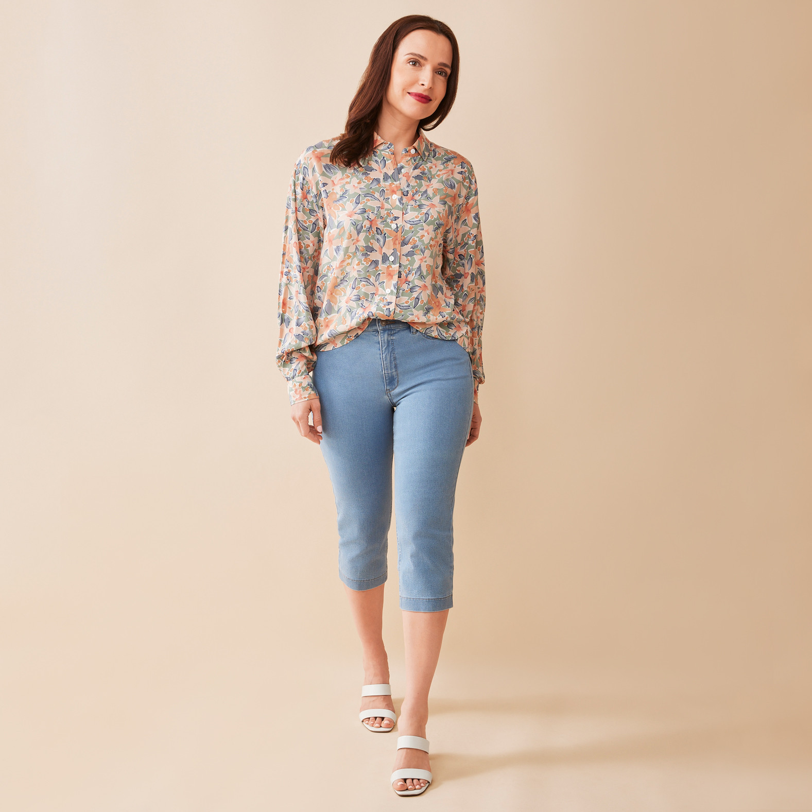 Oversized Floral Shirt Full Body