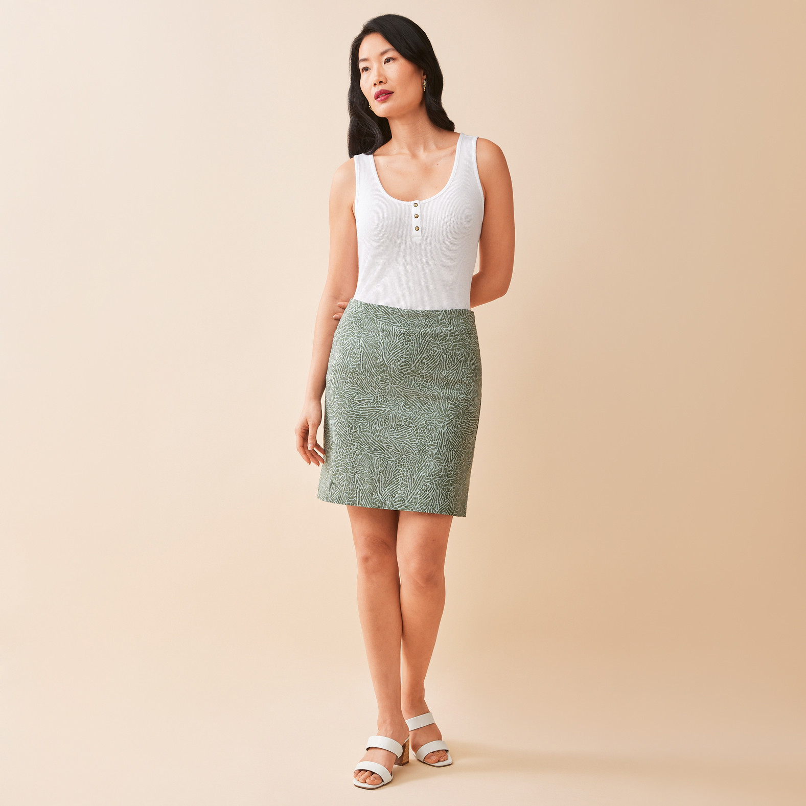 Printed Tonal Skort