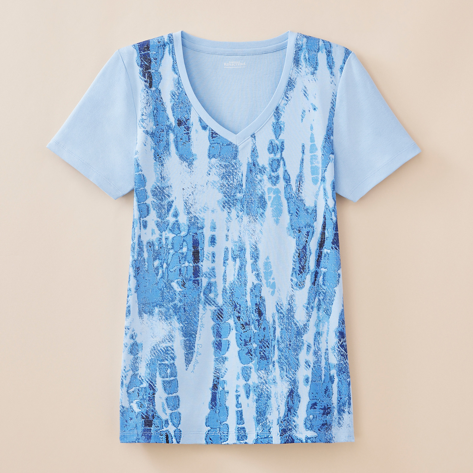 Everyday Fit Tie Dye V-Neck Tee