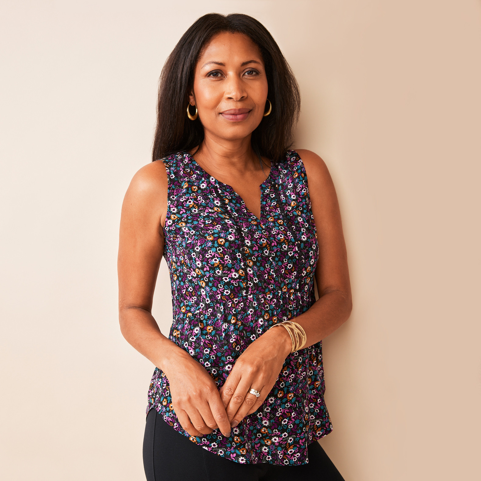 Sleeveless Peplum Blouse