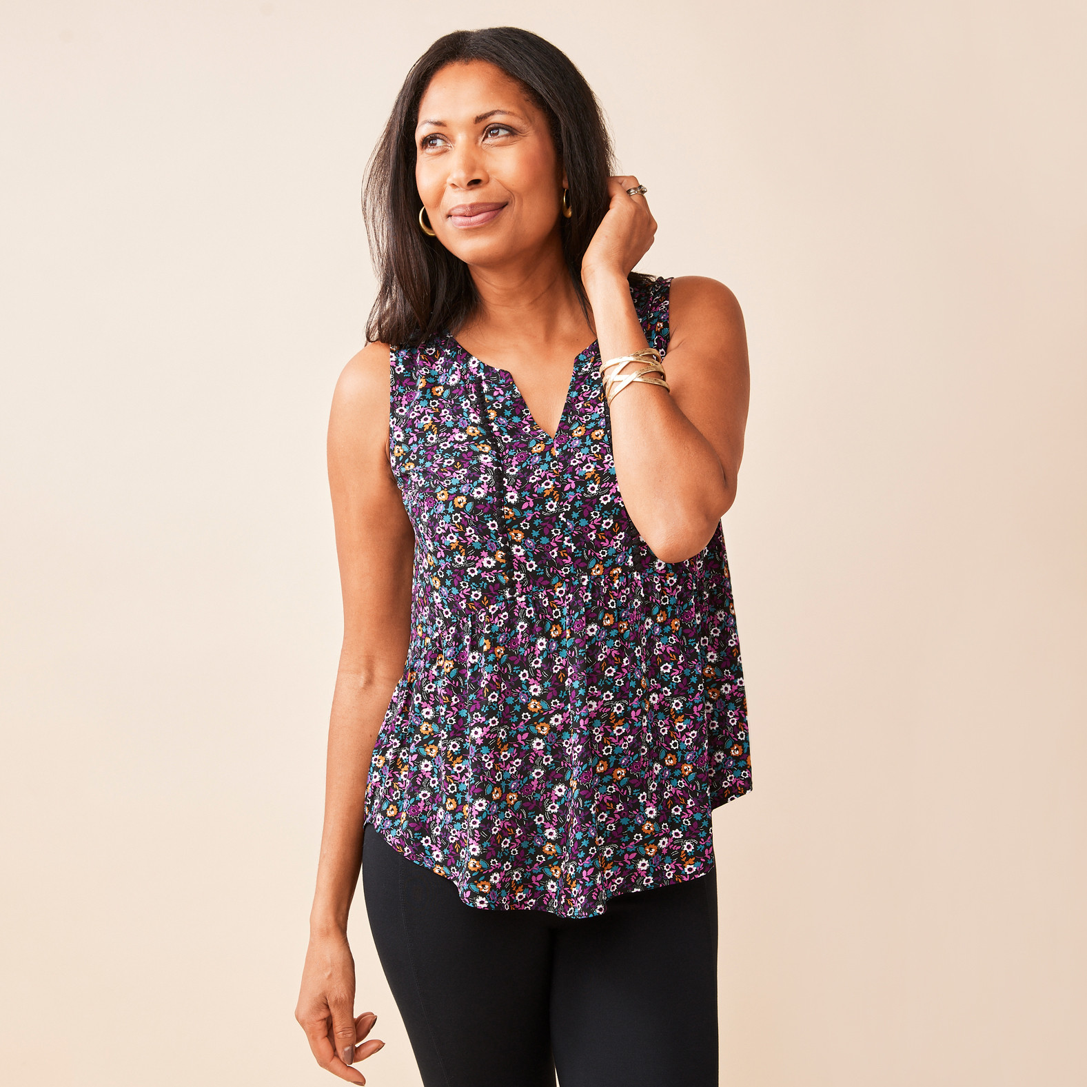 Sleeveless Peplum Blouse