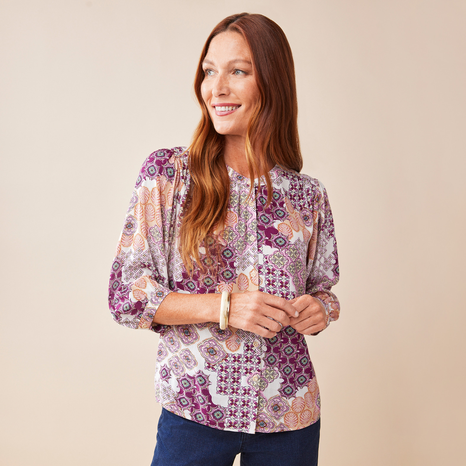 Three Quarter Sleeve Blouse