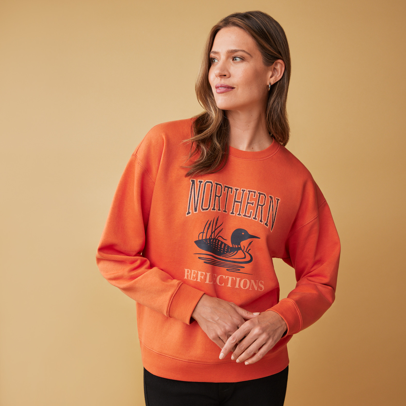 Vintage Iconic Crewneck Maple Glow Orange
