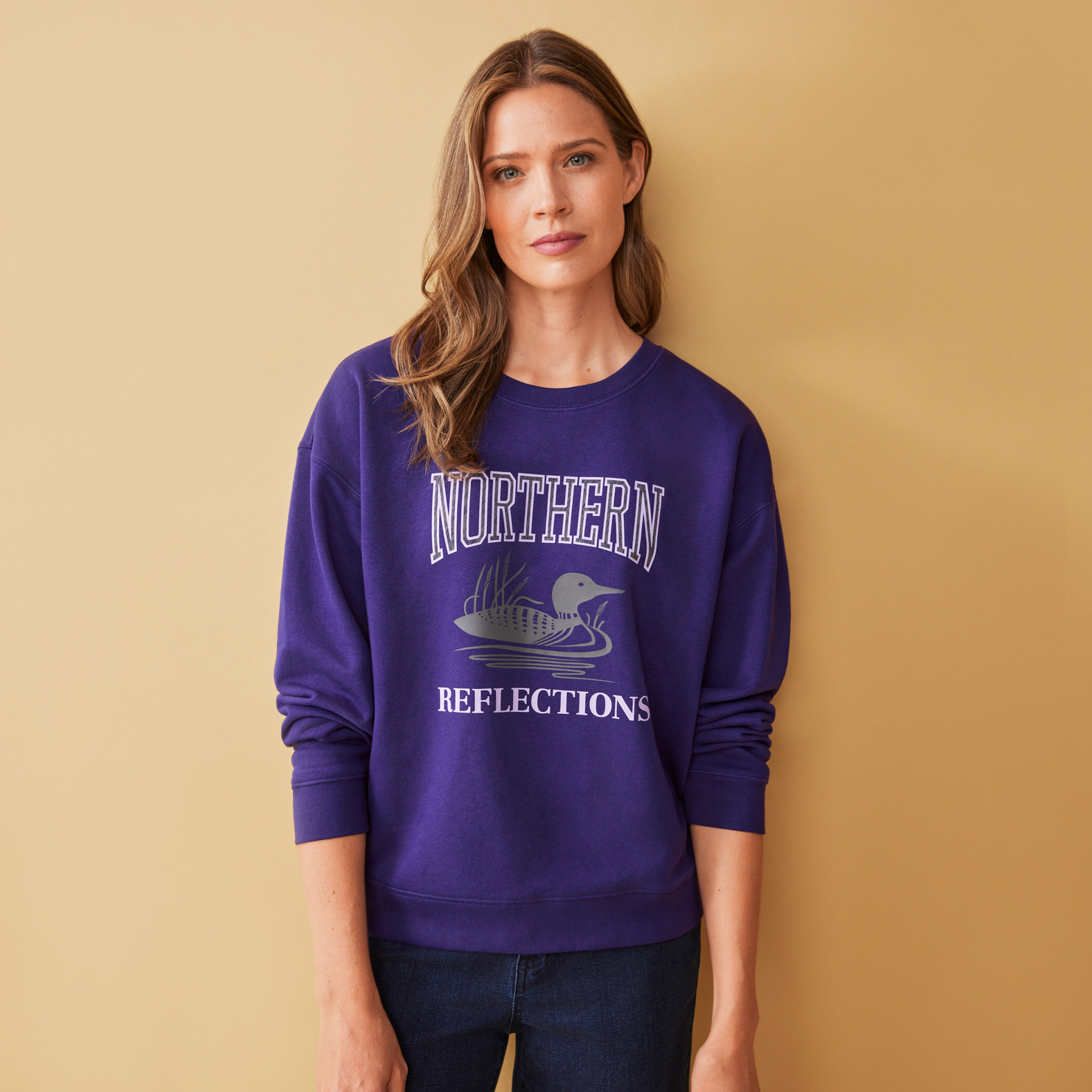 Vintage Iconic Crewneck Posh Purple