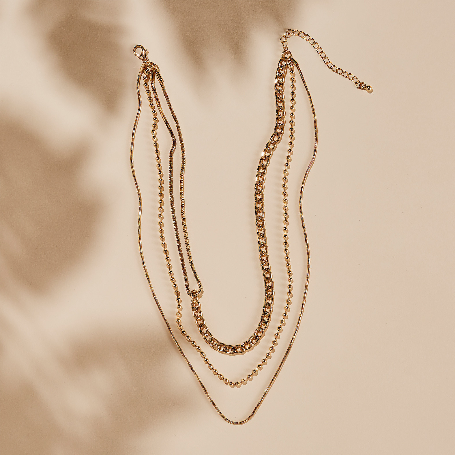 Multi Chain layered Necklace