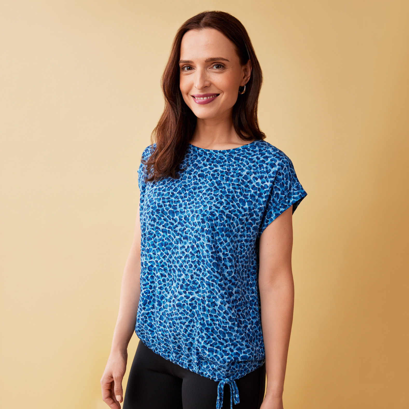 Women`s Blouse in Animal Print - half body