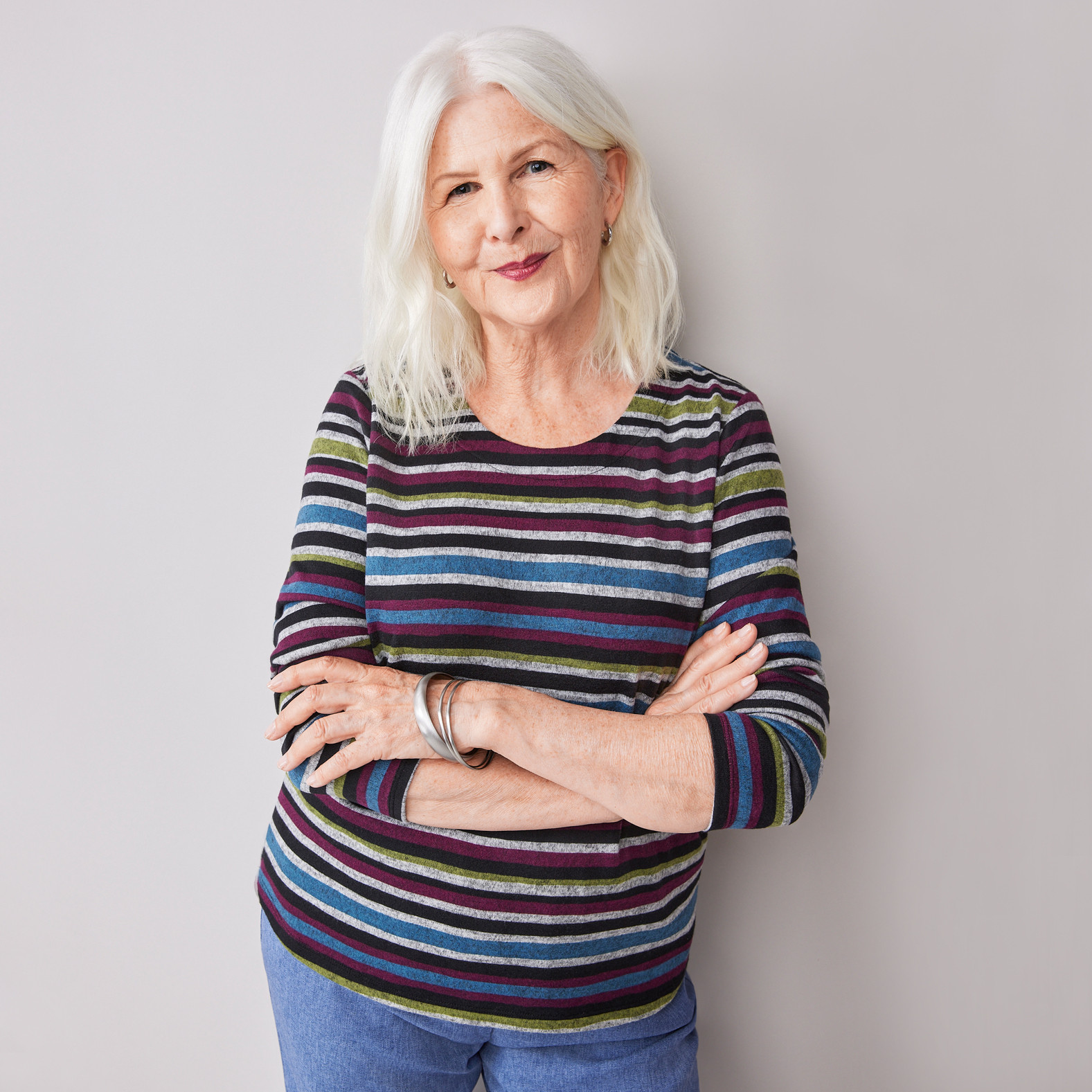 Women`s Striped Knit Sweater