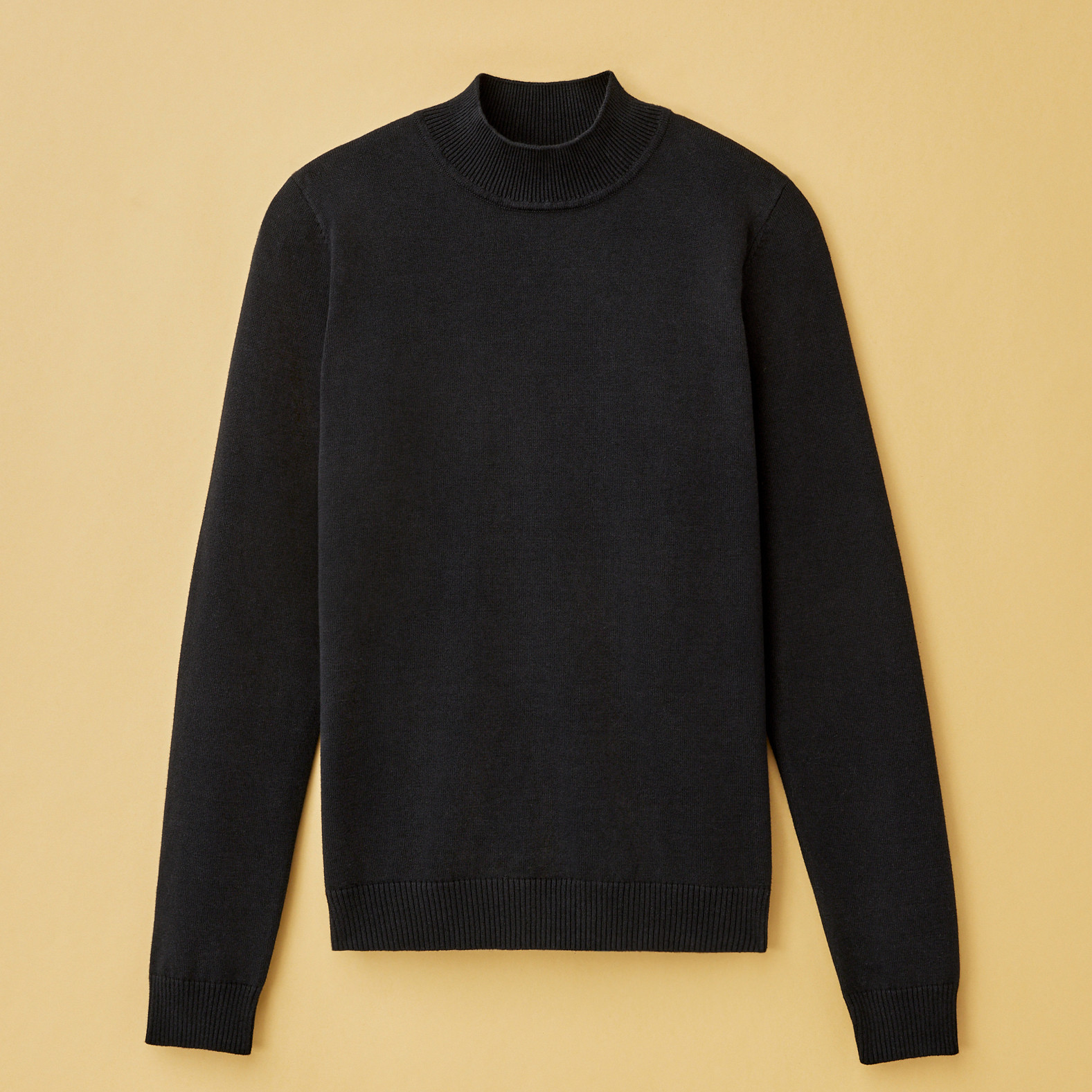 Petite - Mock Neck Solid Sweater
