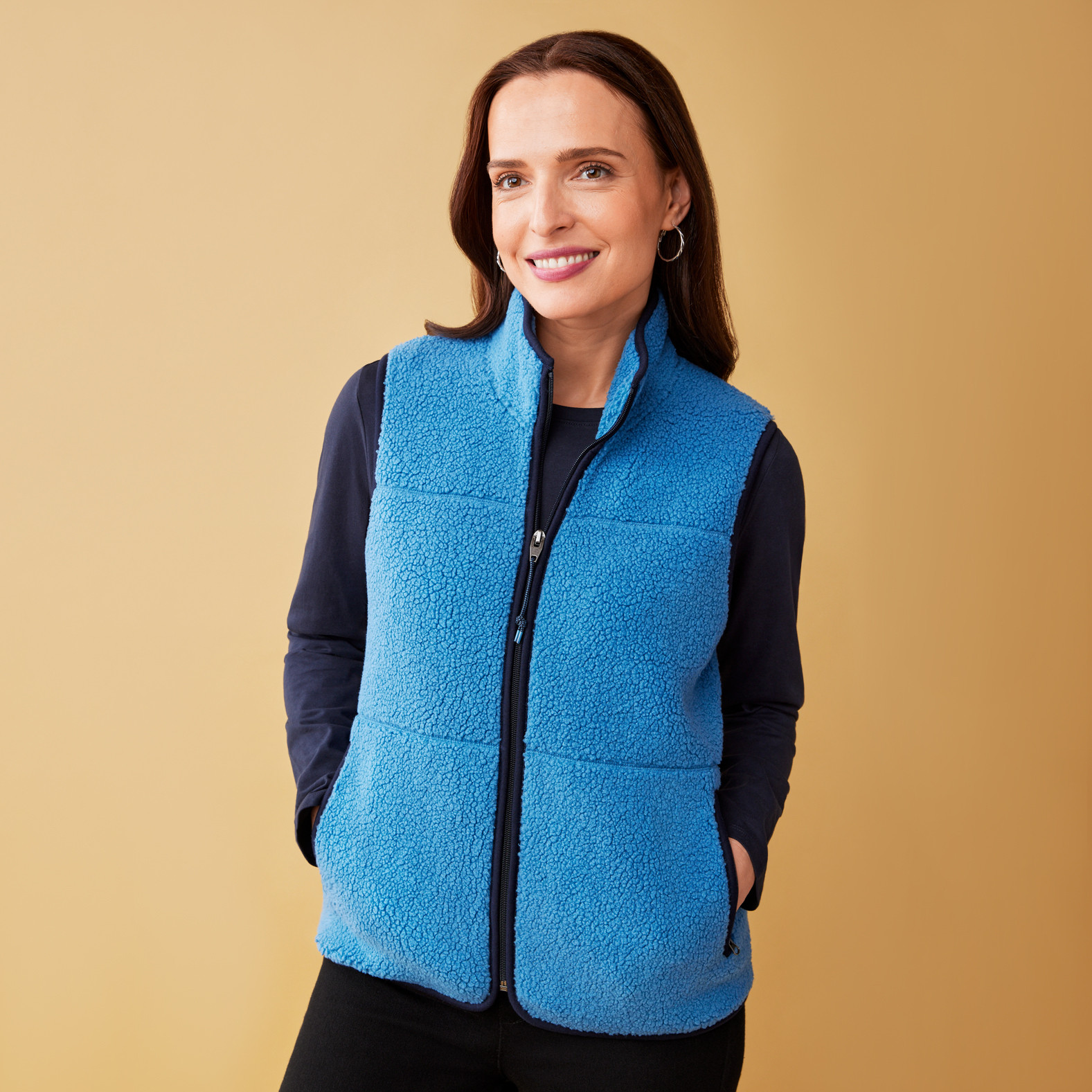 Women's Relaxed Full-Zip Teddy Vest