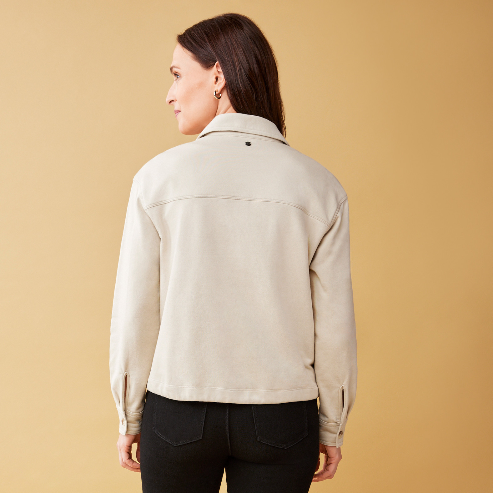 Petite - Tie Front Jacket Back View