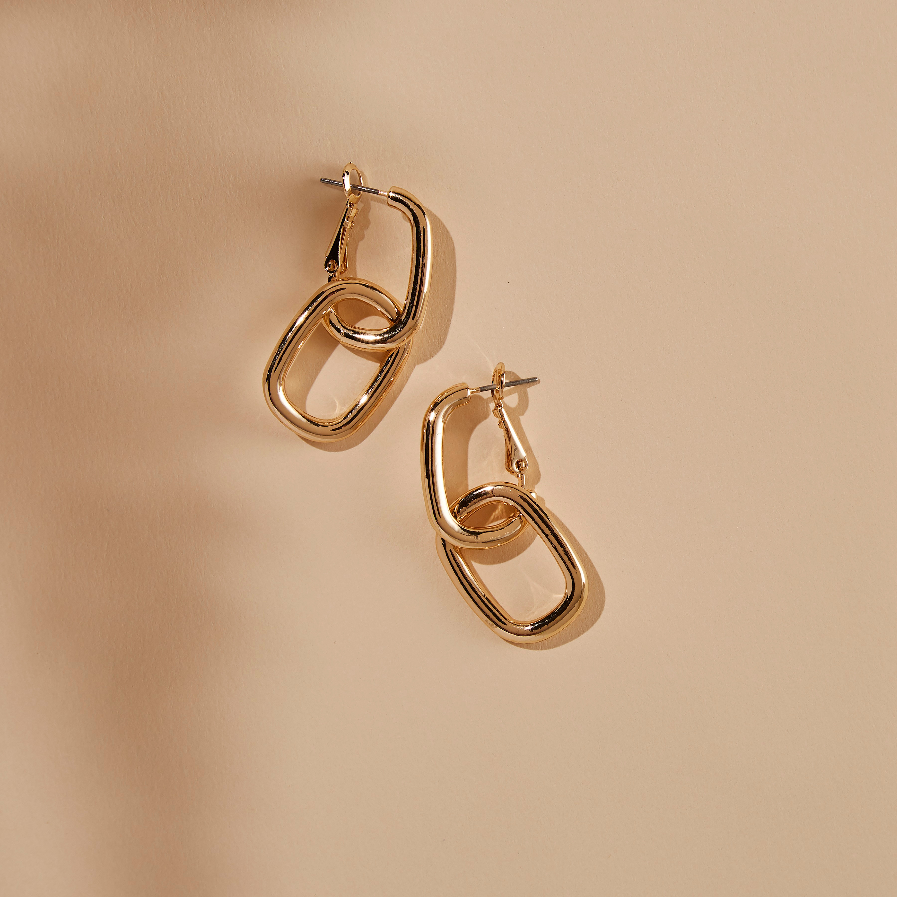 Double Oval Hoop Earrings