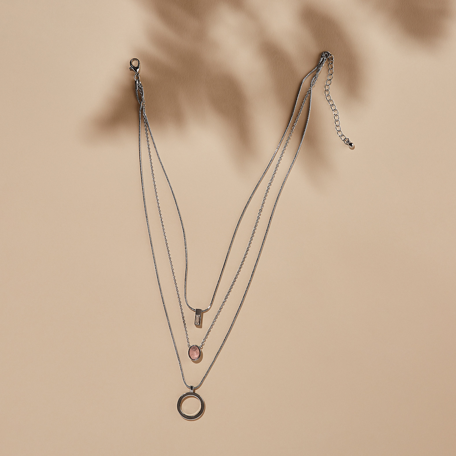 3 Row Charm Necklace